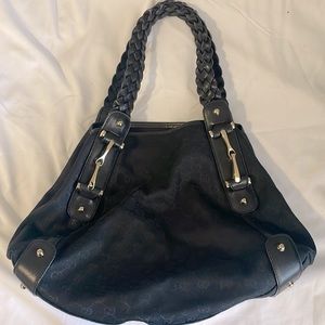 Black Gucci monogram shoulder bag